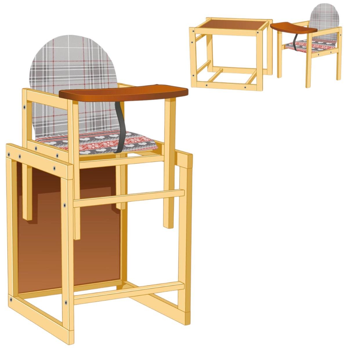 Стульчик для кормления Мася Абстракция Серо-красный (№1120) - фото 5 Стульчик для кормления Мася Абстракция Серо-красный (№1120) - фото 5