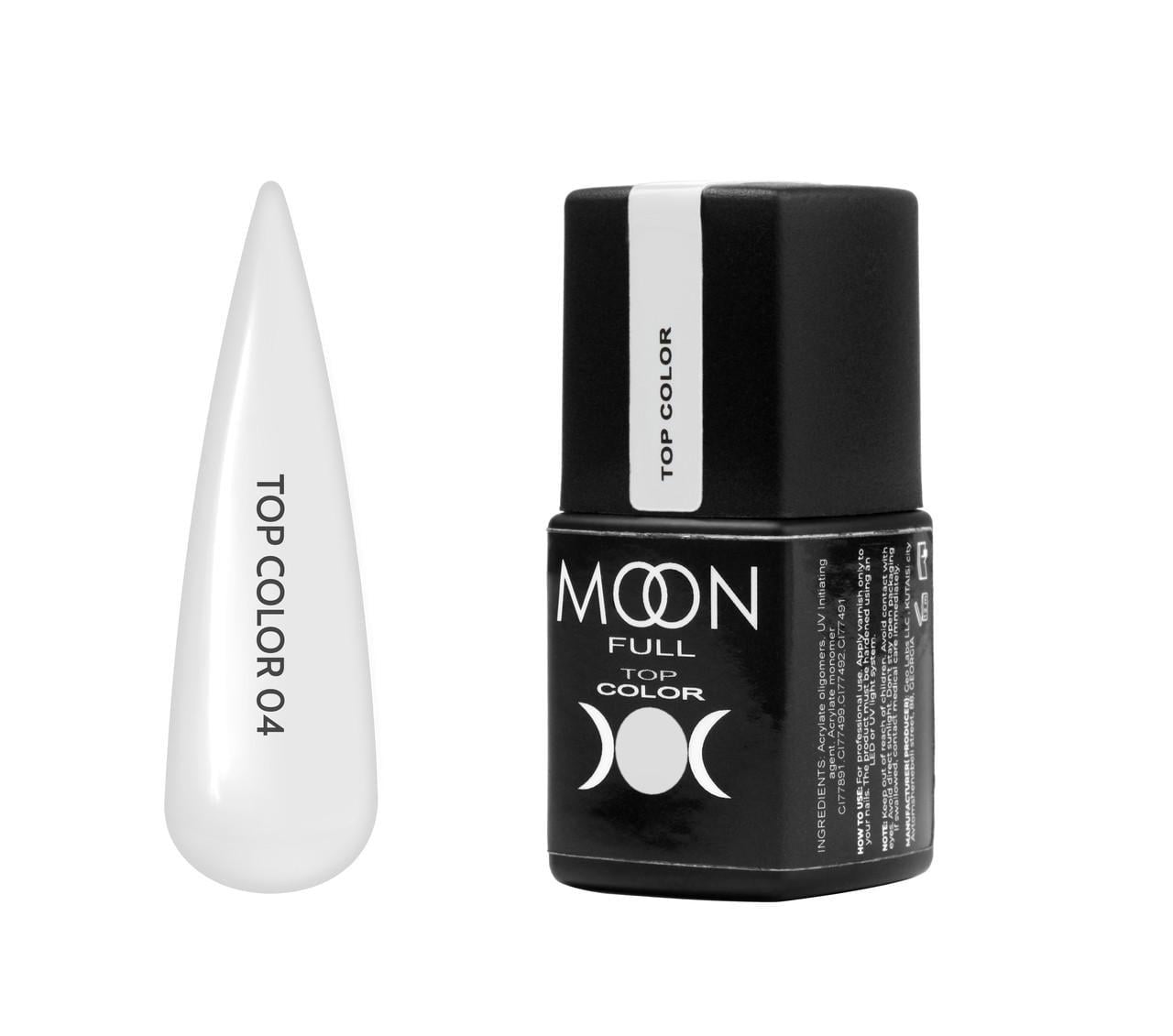 Топ цветной для гель-лака Moon Full Color Top White №04 8 мл