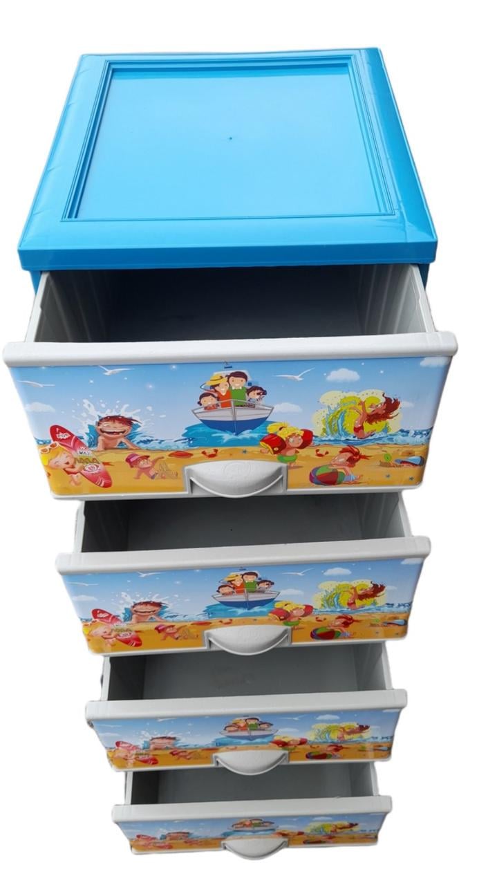 Ящик-комод для хранения детский Морские каникулы 4 ящика 375х455х900 мм (26236294) - фото 3 Ящик-комод для хранения детский Морские каникулы 4 ящика 375х455х900 мм (26236294) - фото 3