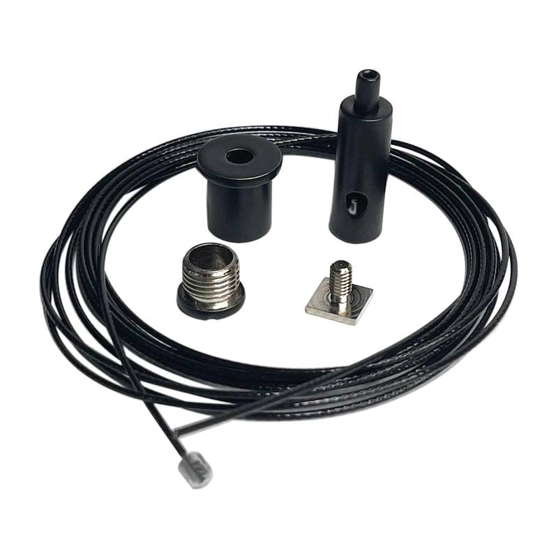 Комплект з тросу 2,5 м ⌀1,2 мм та фіксаторів 1 трос/2 фіксатора Чорний