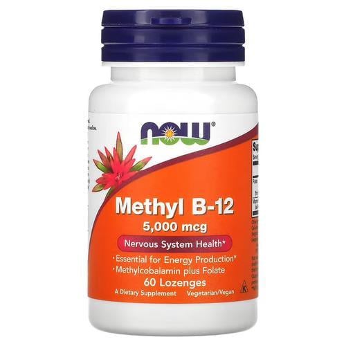 Кобаламин NOW Methyl B-12 5,000 mcg 60 Lozenges (NOW-00496) Кобаламин NOW Methyl B-12 5,000 mcg 60 Lozenges (NOW-00496)