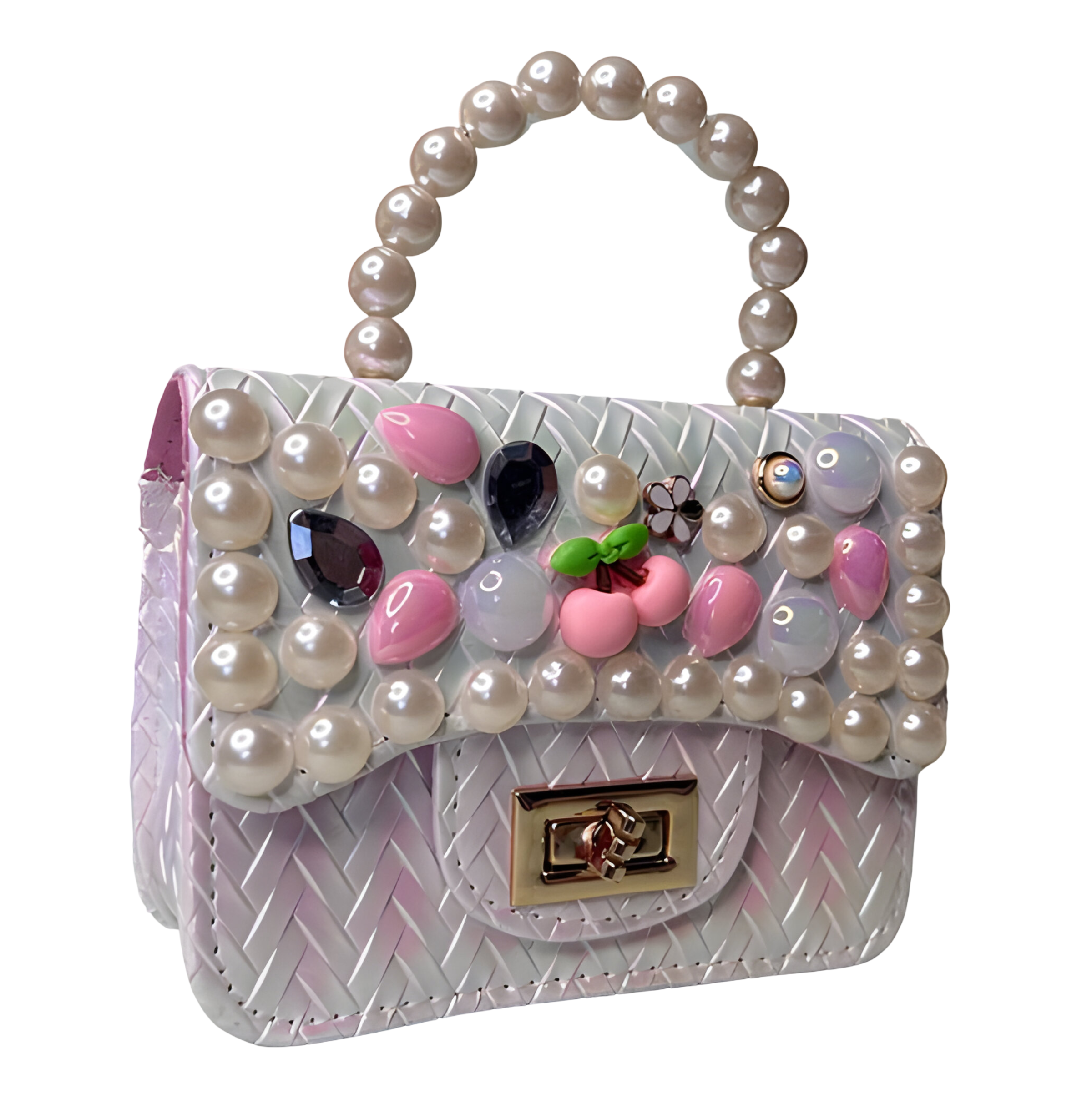 Детская сумка с бисером Белый (24-556) Детская сумка с бисером Белый (24-556)