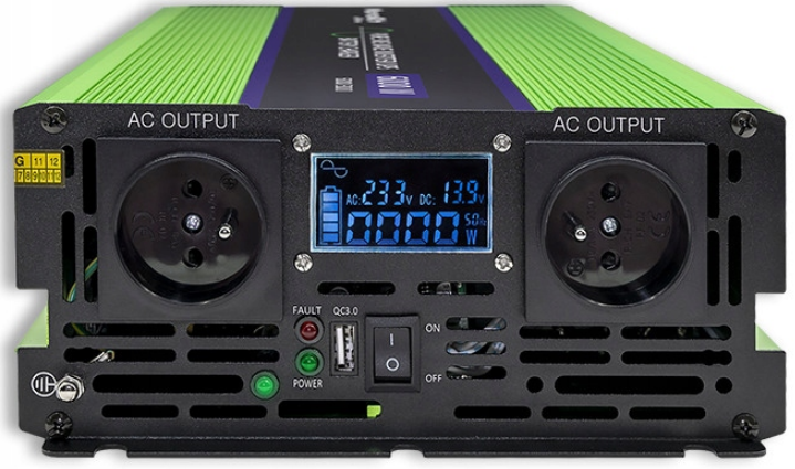 Інвертор 12 230 QOLTEC із чистою синусоїдою 2000 Вт/4000 Вт (2440051038) - фото 6 Інвертор 12 230 QOLTEC із чистою синусоїдою 2000 Вт/4000 Вт (2440051038) - фото 6