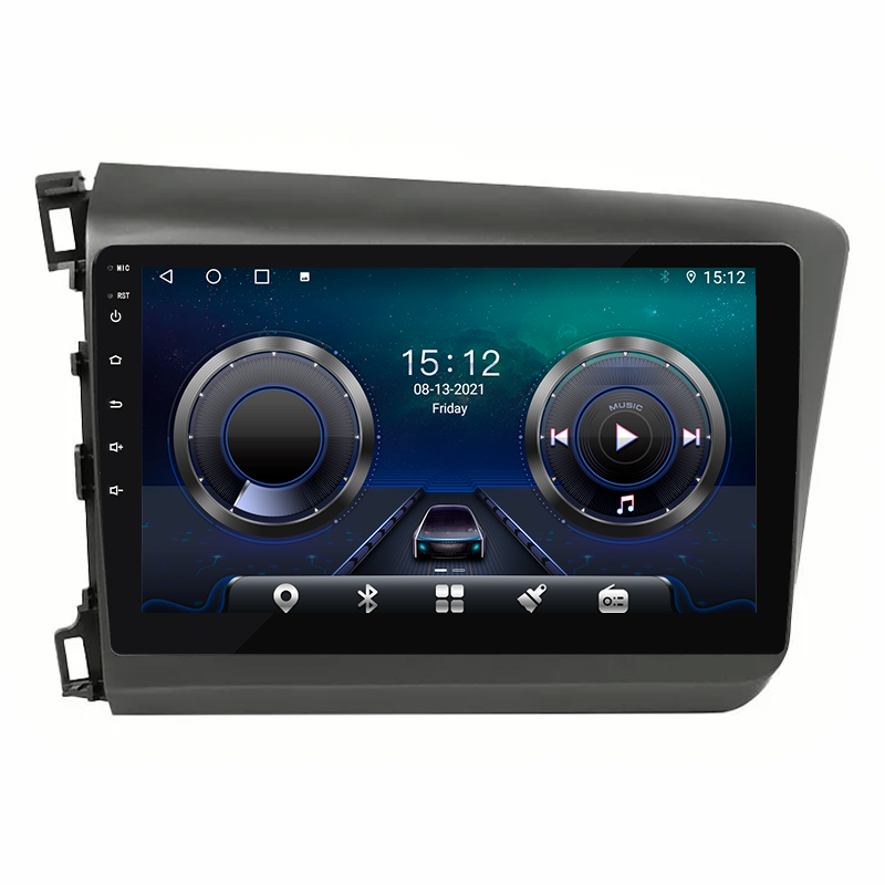 Автомагнитола штатная Lesko для Honda Civic IX 2011-2015 9" 4/32Gb 4G Wi-Fi GPS Top MOB