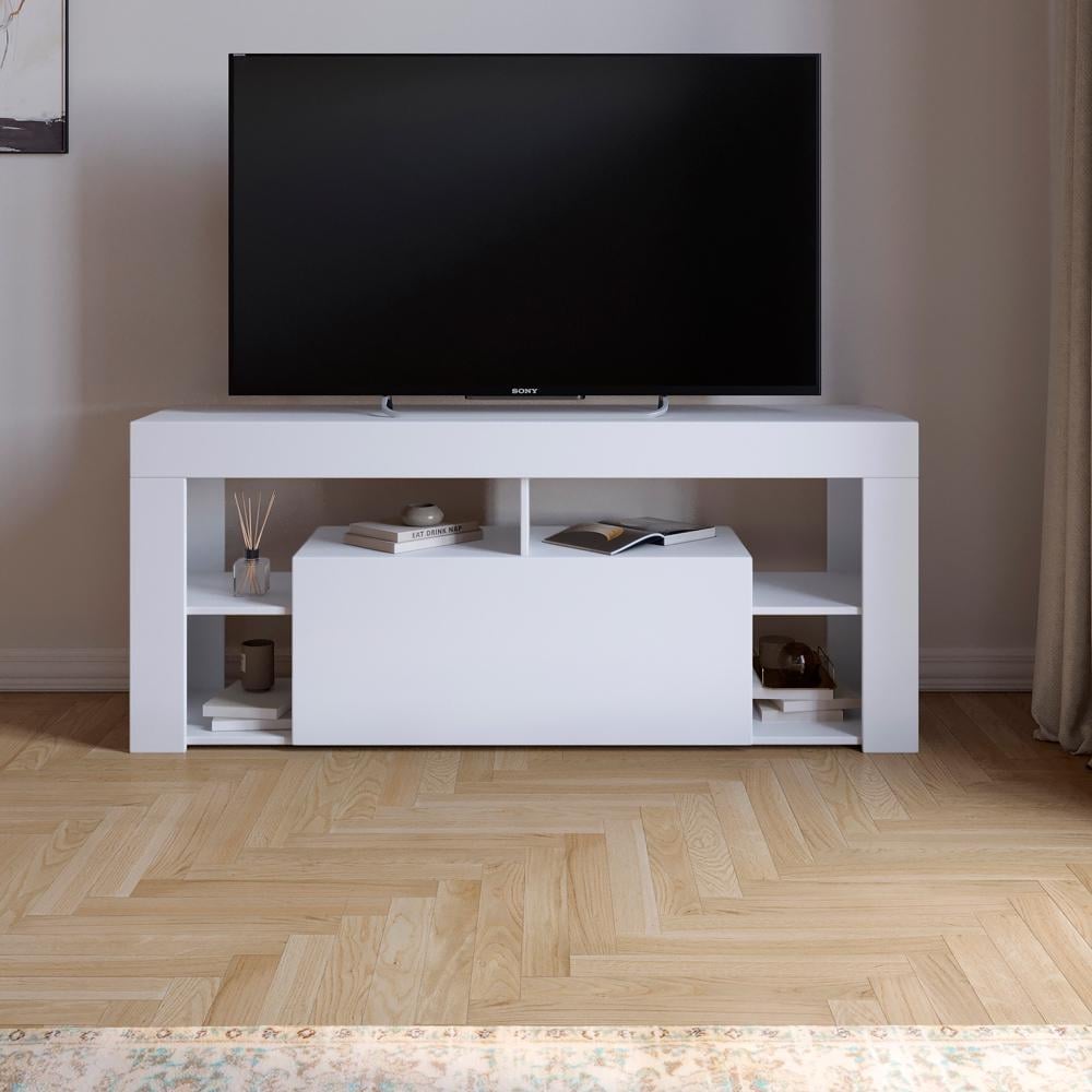 Тумба під ТВ М-Зон Джеко 140 із 4 полицями Німфея альба (MZN-031034) - фото 2 Тумба під ТВ М-Зон Джеко 140 із 4 полицями Німфея альба (MZN-031034) - фото 2