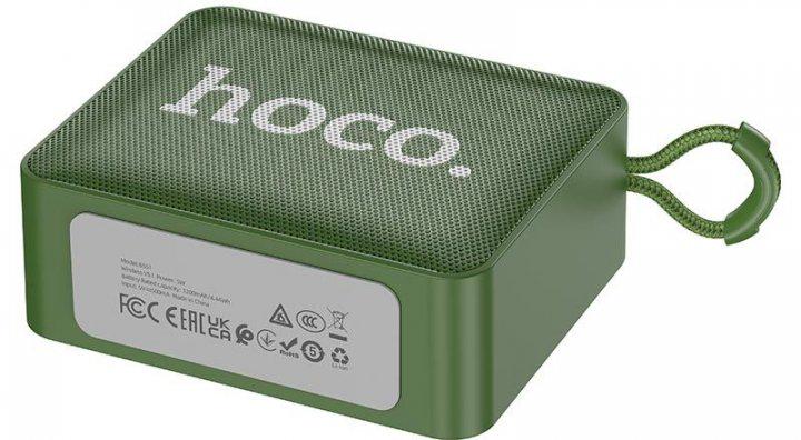 Колонка портативна Hoco BS51 Gold brick sports BT speaker Army Green - фото 2