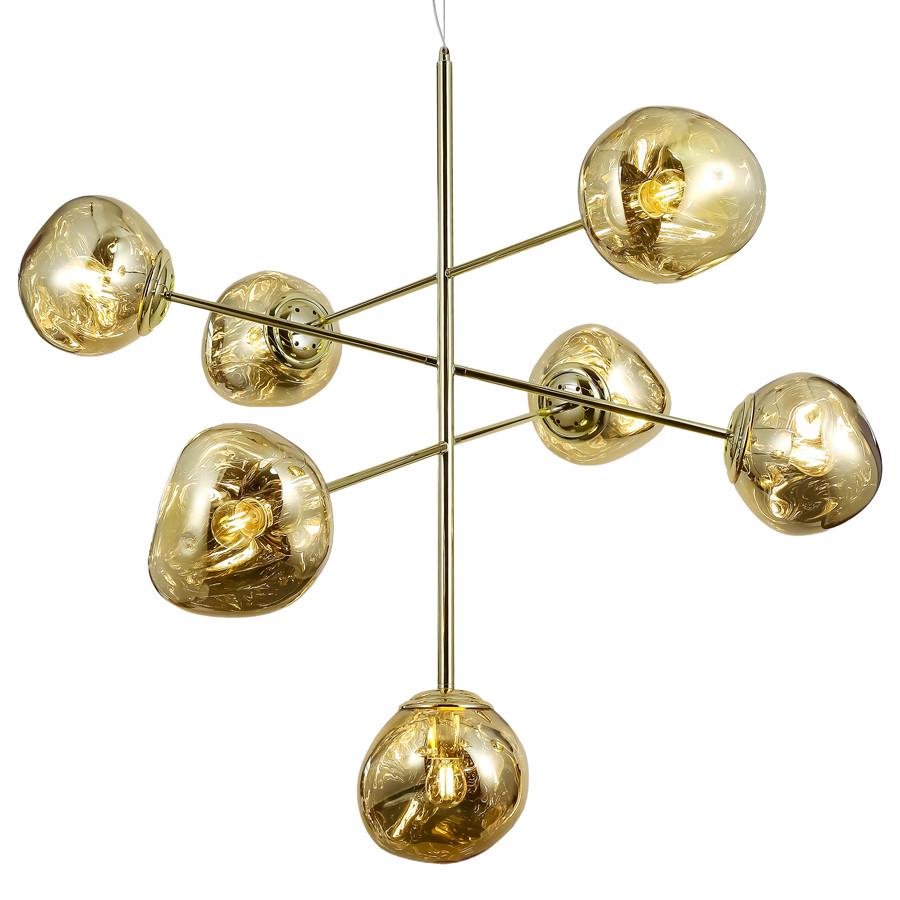 Люстра підвісна 793CH01-7 GD 180 E27 з 7 незвичайними плафонами Золотий - фото 3 Люстра підвісна 793CH01-7 GD 180 E27 з 7 незвичайними плафонами Золотий - фото 3