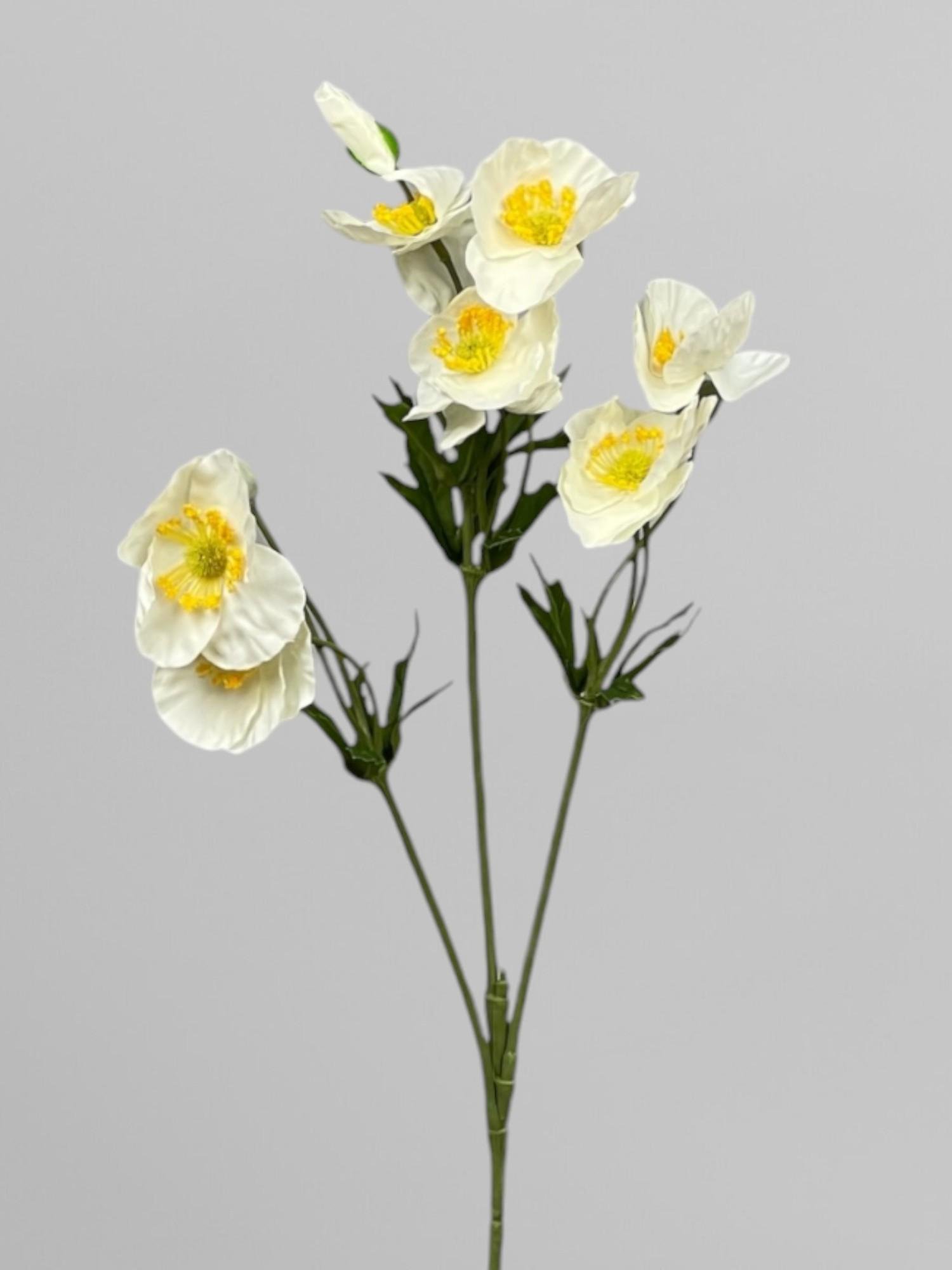 Искусственный мак 65 см Белый (К13055)