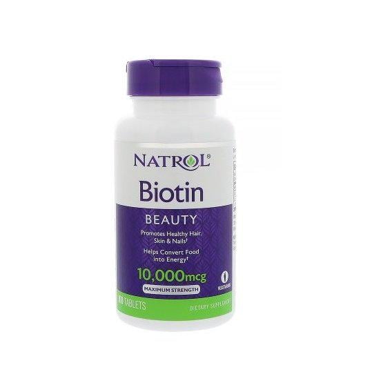 Біотин Natrol Biotin 10000 мкг 100 Tabs - фото 1