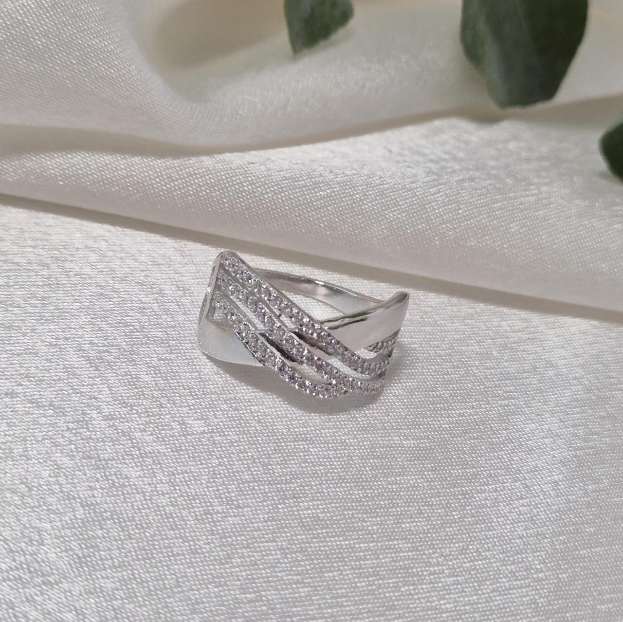 Каблучка широка із каменями срібло 925 проби родоване 3,10 г р. 17.5 (4294р) - фото 8 Каблучка широка із каменями срібло 925 проби родоване 3,10 г р. 17.5 (4294р) - фото 8