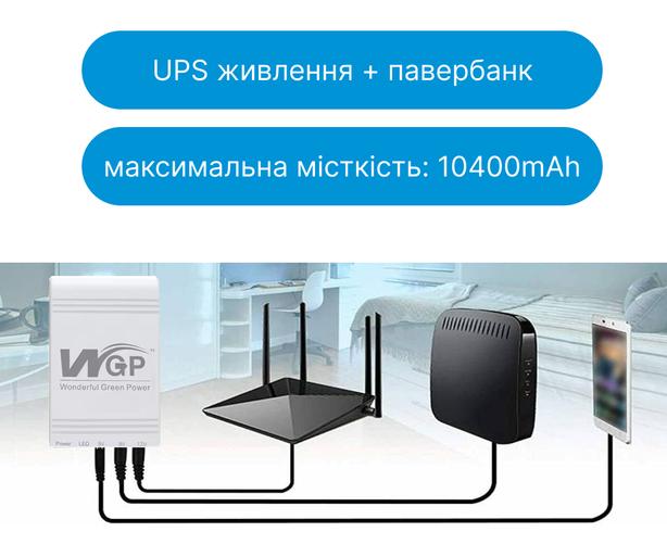 Повербанк для роутера Mini DC UPS WGP 5-9-12V 10400 mAh (202411091) - фото 7