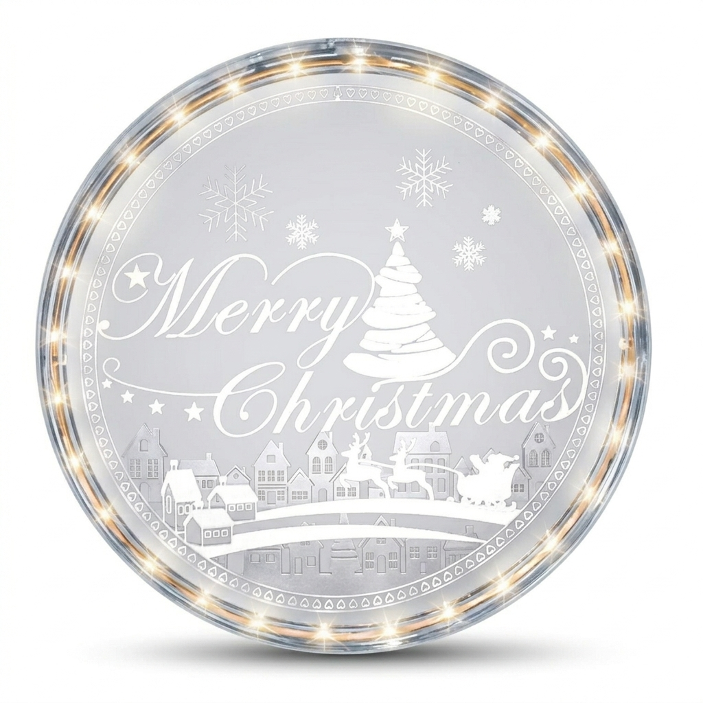 Украшение-LED на окно Merry Christmas Теплый белый свет (11/1085)
