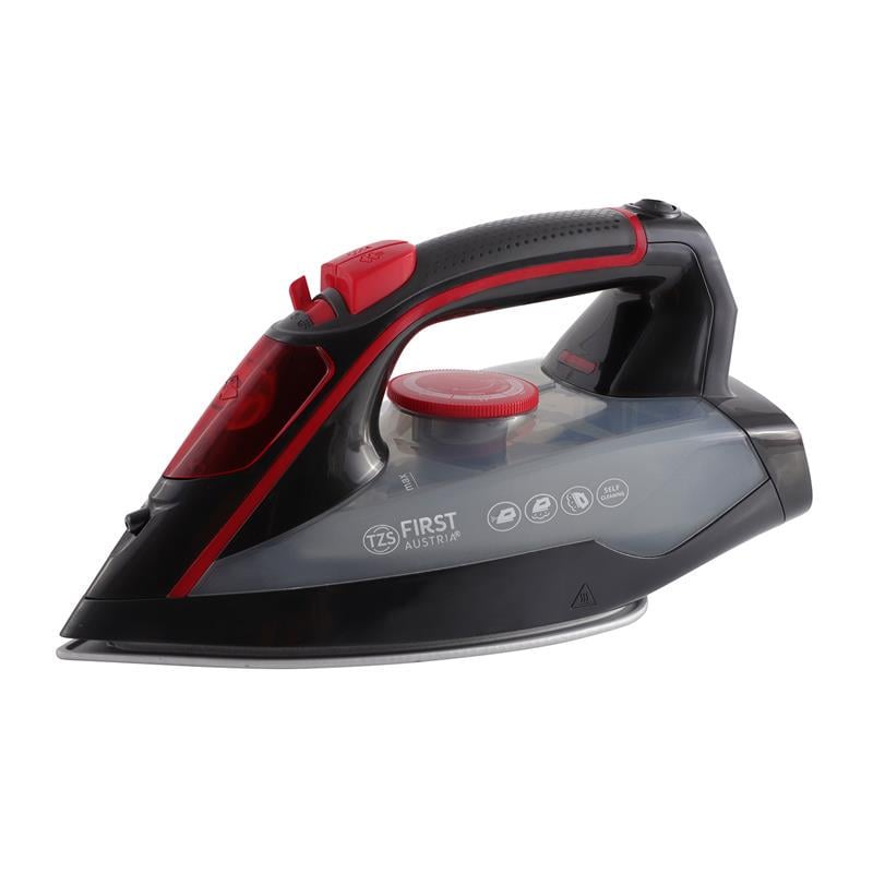 Праска First FA-5618-6-RE 2200 Вт подача пари 30 г/хв керамічна підошва 400 мл Red/Black (623913) - фото 5 Праска First FA-5618-6-RE 2200 Вт подача пари 30 г/хв керамічна підошва 400 мл Red/Black (623913) - фото 5