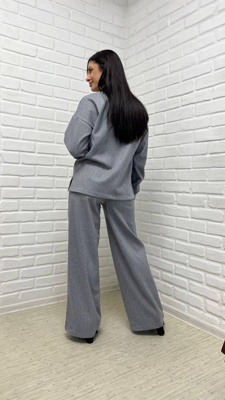 Костюм жіночий Кант брючний р. 46-48 Сірий (1835) - фото 6