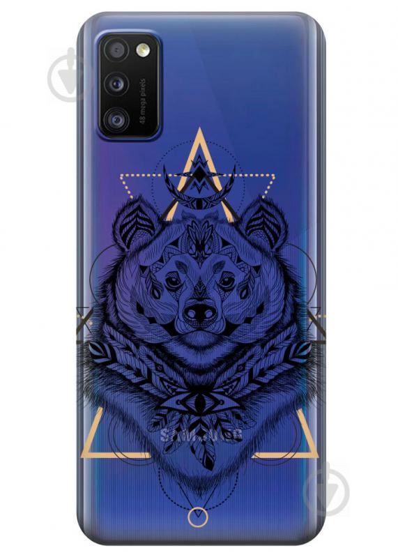 Прозрачный силиконовый чехол iSwag для Samsung Galaxy A41 с рисунком - Медведь индеец (KS3109) Прозрачный силиконовый чехол iSwag для Samsung Galaxy A41 с рисунком - Медведь индеец (KS3109)
