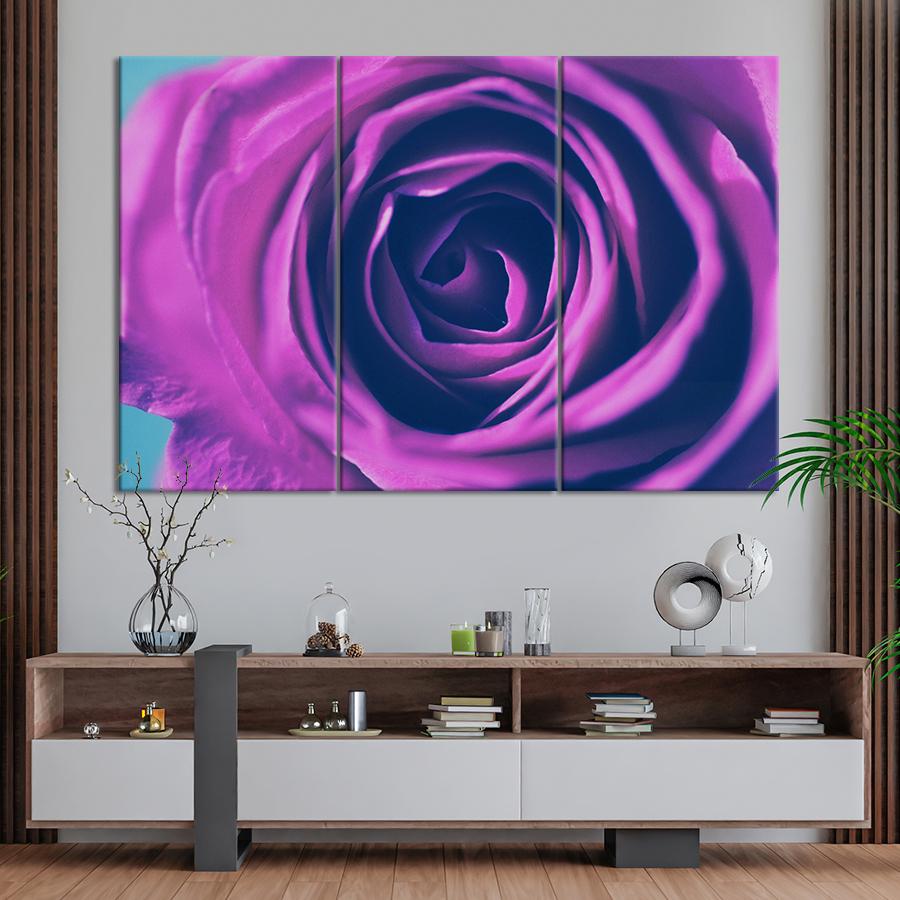 Картина цветы и растения Фиолетовая роза 128x81 см (A988-3)
