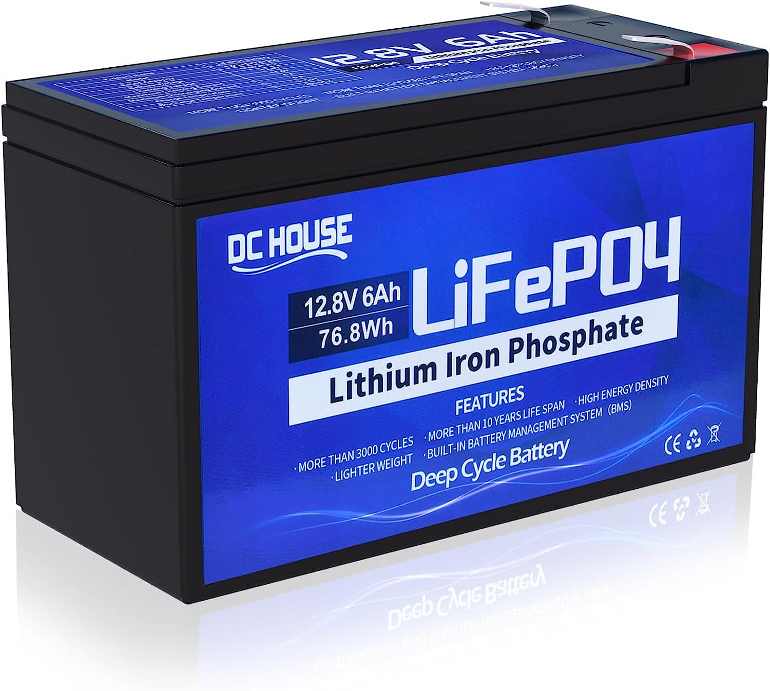 Аккумулятор DC HOUSE LiFePO4 12V 6 Ah 77 Wh Черный (000709)