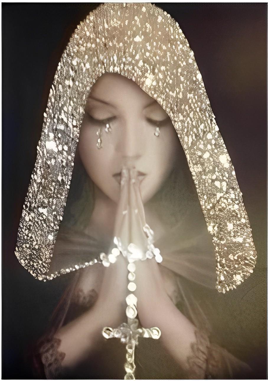 Алмазная мозаика Ідейка Молитва с рамкой 30х40 см (93873)