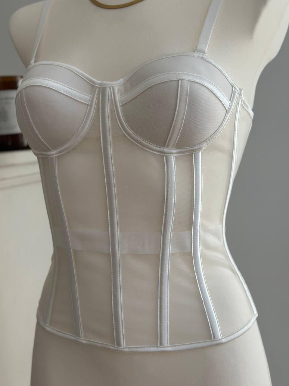 Корсет напівпрозорий Marwood М Білий (DO3996/1) Корсет напівпрозорий Marwood М Білий (DO3996/1)