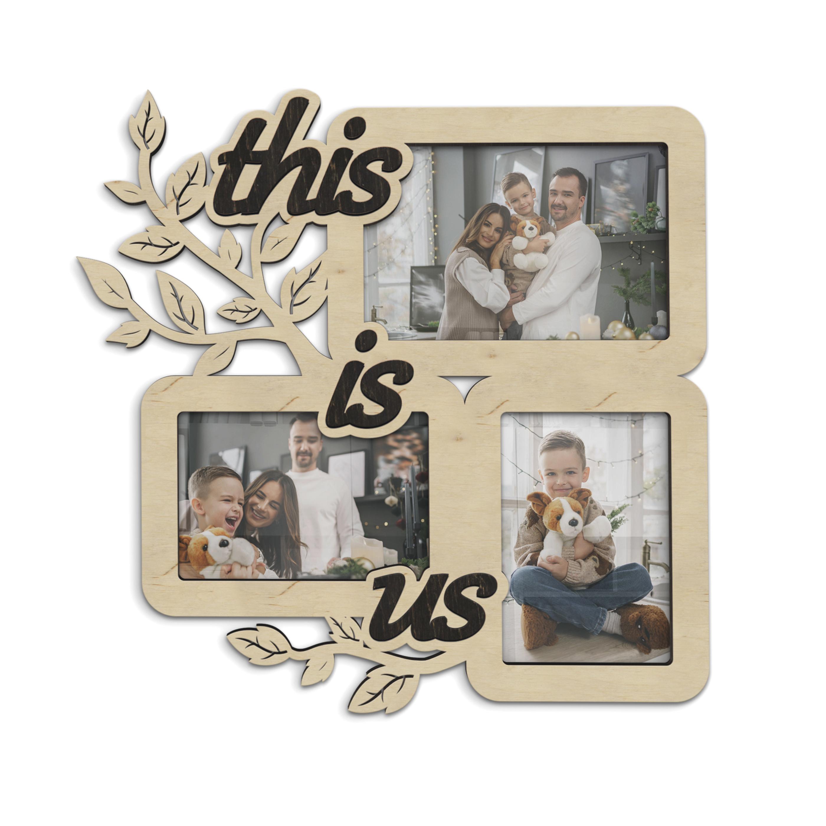 Фоторамка-колаж The Frame Depot This is us з гілочками з нанесенням напису на 3 фото Бежевий (tree_s) - фото 1 Фоторамка-колаж The Frame Depot This is us з гілочками з нанесенням напису на 3 фото Бежевий (tree_s) - фото 1