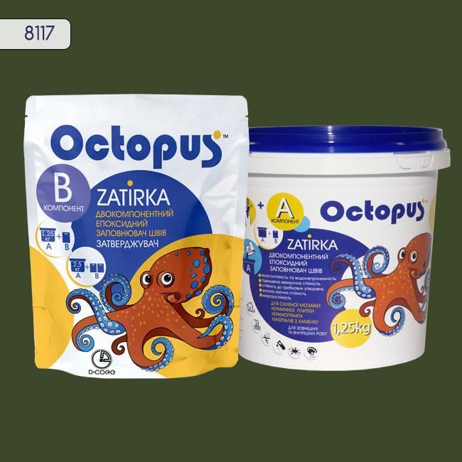 Затирка для плитки Octopus Zatirka 8117 епоксидна 1,25 кг