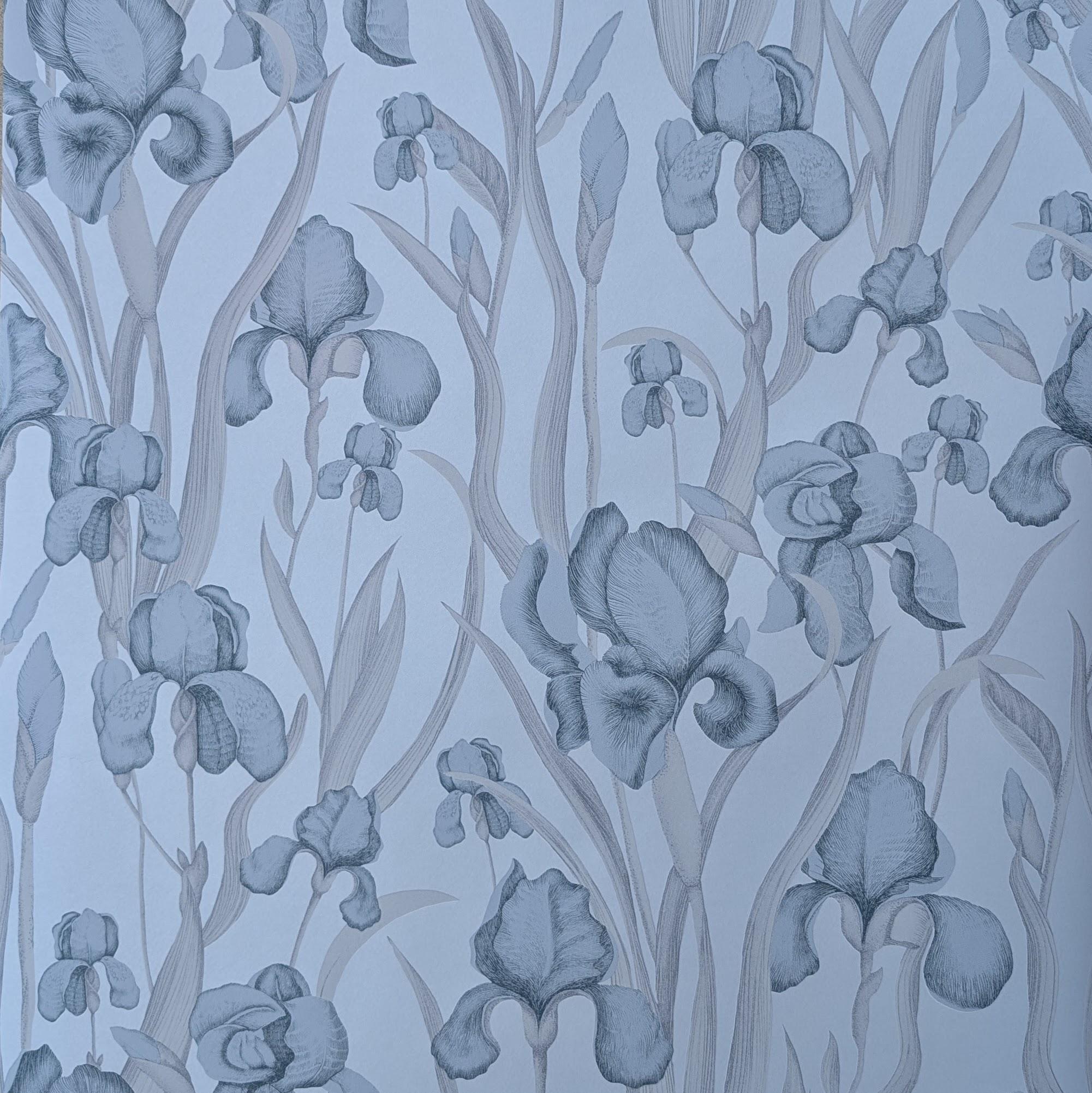 Обои виниловые Decoprint Elisir EL21020 Цветы на флизелиновой основе 53 см Голубой (31119744)