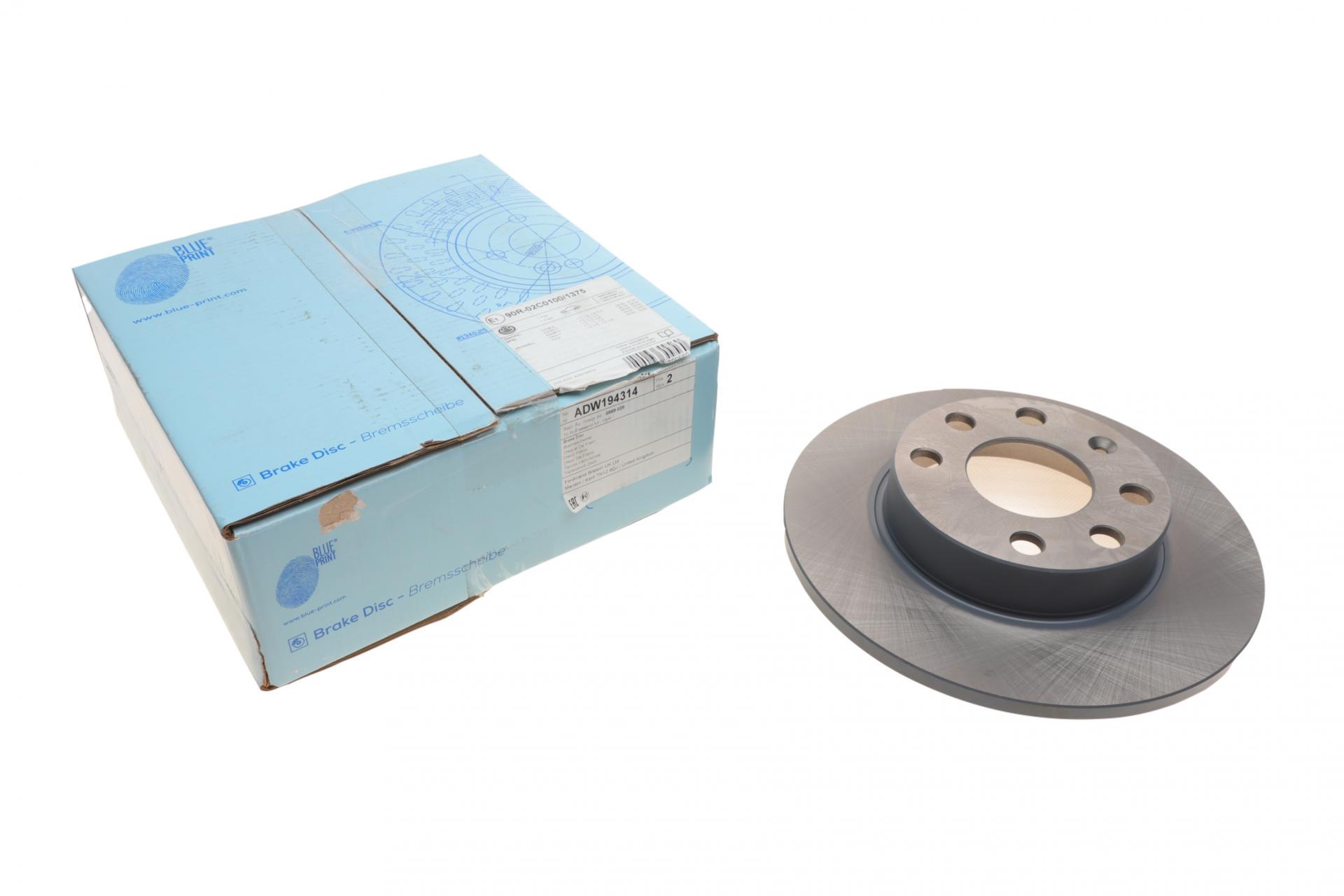 Диск тормозной передний BLUE PRINT для Opel Corsa A 82-91/Kadett D/E 79-91 236x10 мм (ADW194314)