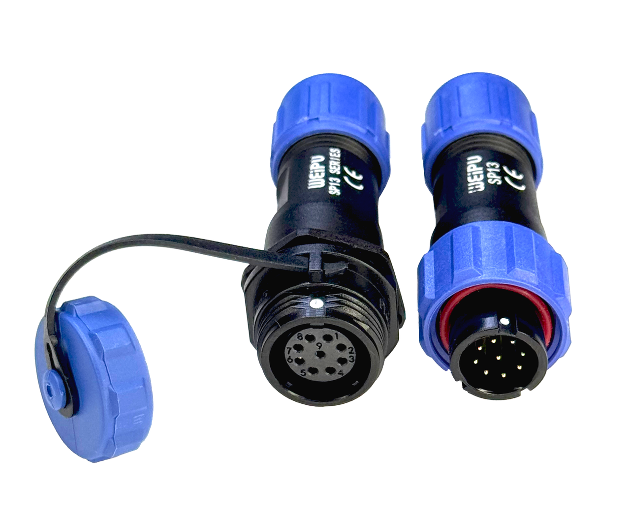 Герметичный разъем Weipu SP1310/P+SP1311/S F-M 9pin IP68 (2757591429)