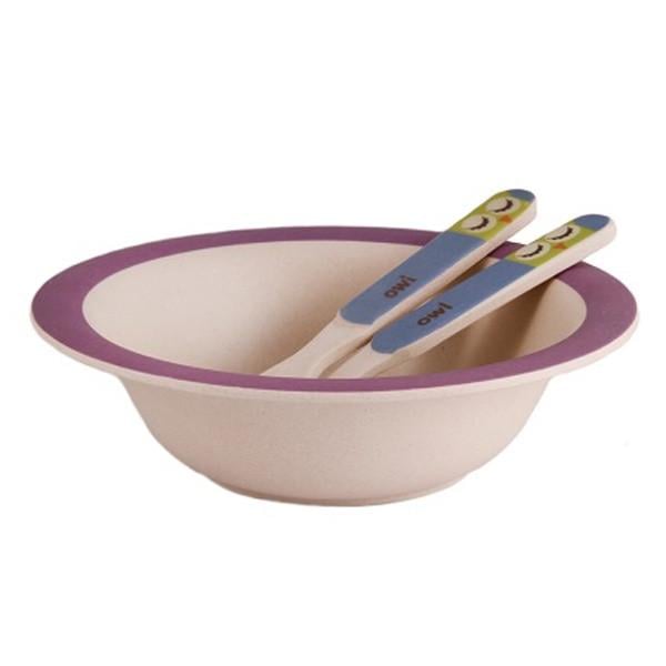 Набор детский обеденный Fissman Совенок 15,5x4,5 см из бамбукового волокна (PT-8351.3)