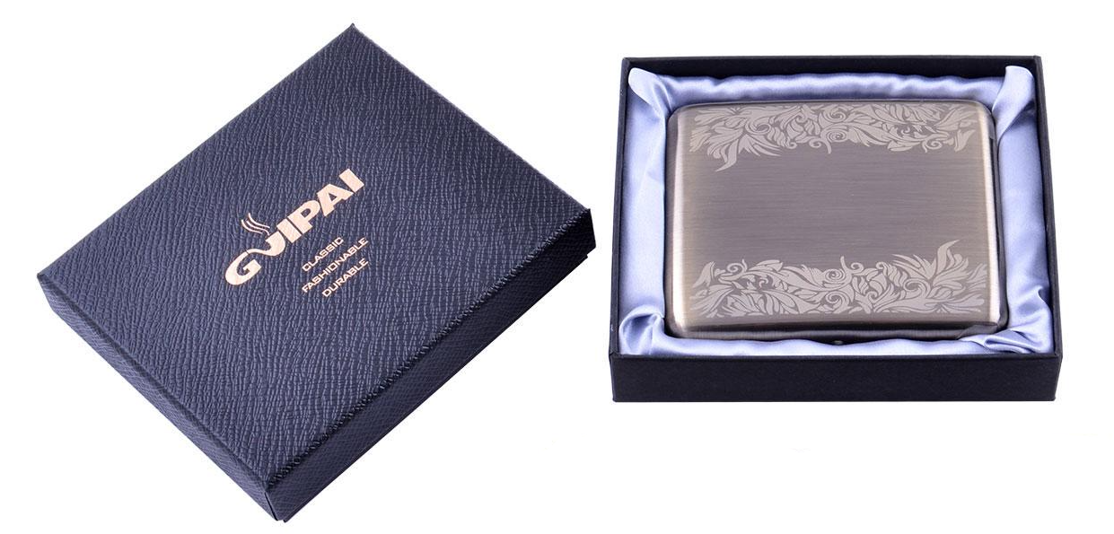 Портсигар Steps с подарочной упаковкой на 20 сигарет (№XT-4984-2)