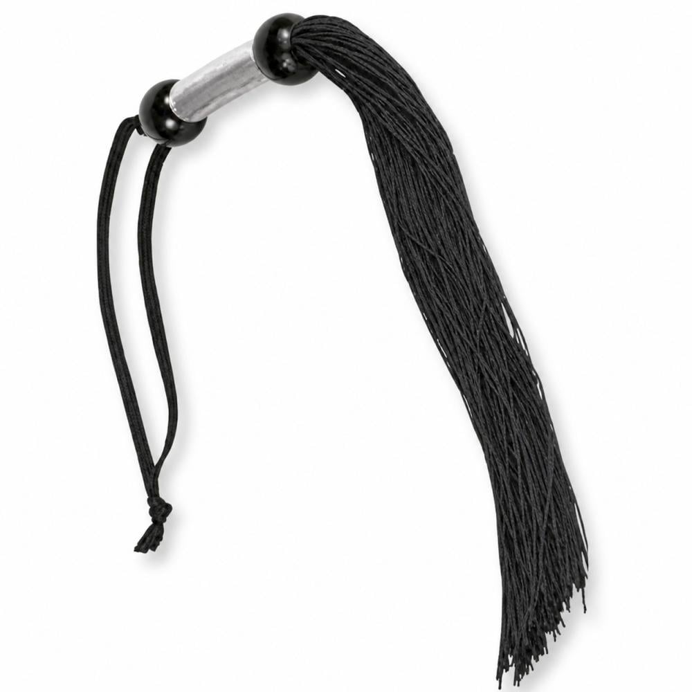 Кнут с веревкой Black Rubber Sensual Whip резиновый Черный (1000014298)