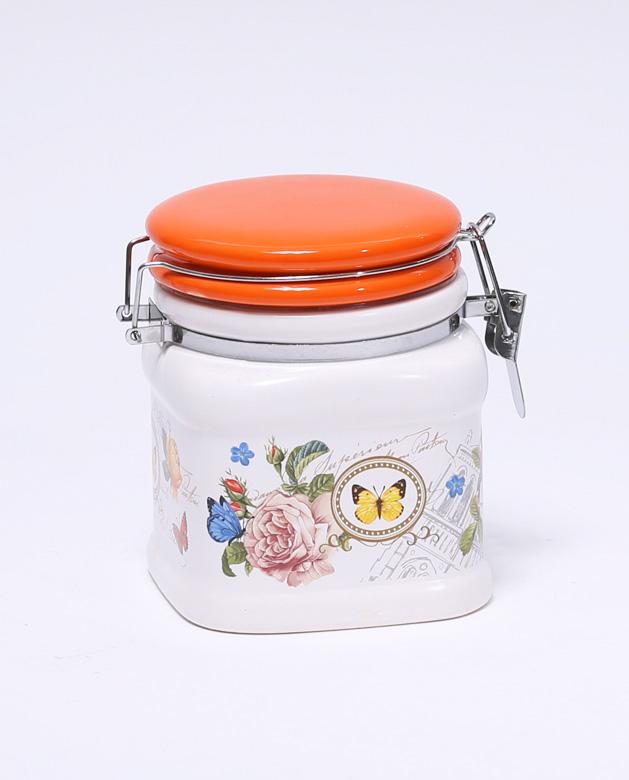 Банка Лето в Европе 400 мл квадратная с металлической затяжкой (BD-DU5828-S)