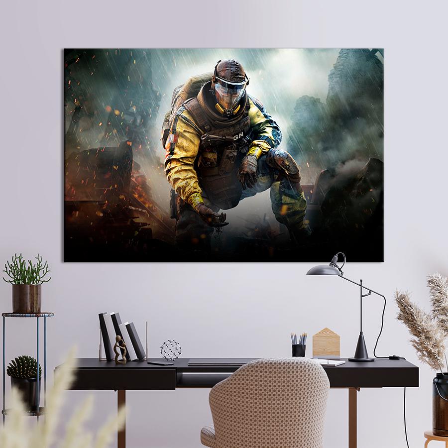 Настенний декор Новый оперативник Tom Clancy’s Rainbow Six Осада 80x54 см (A182-1)