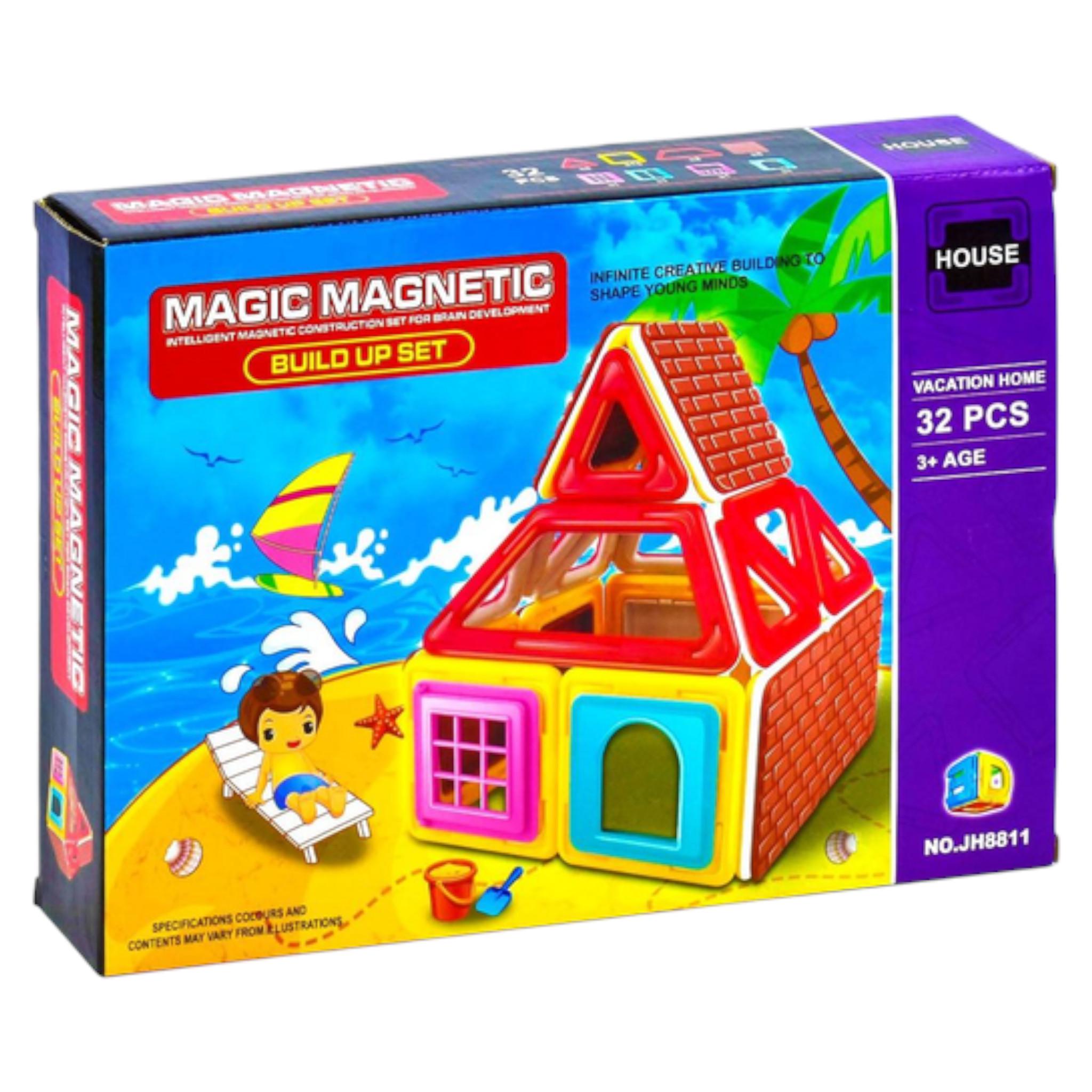 Конструктор магнитный Magic Magnetic Домик 32 детали (G_JH 8811)