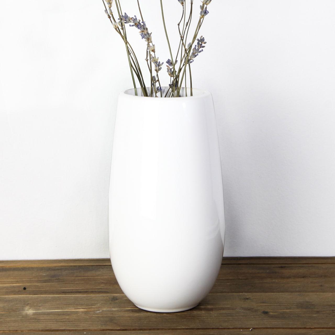 Ваза для квітів керамічна Rezon Laconic mini 20 см Білий (2687618023)