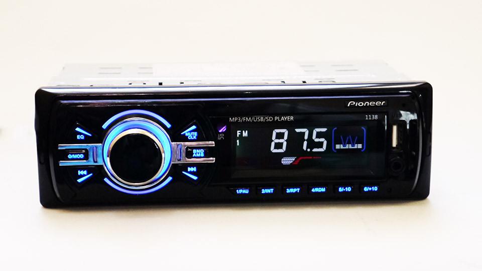 Автомагнитола Pioneer 1138 USB/SD/FM/AUX с пультом ДУ 4x50 Вт