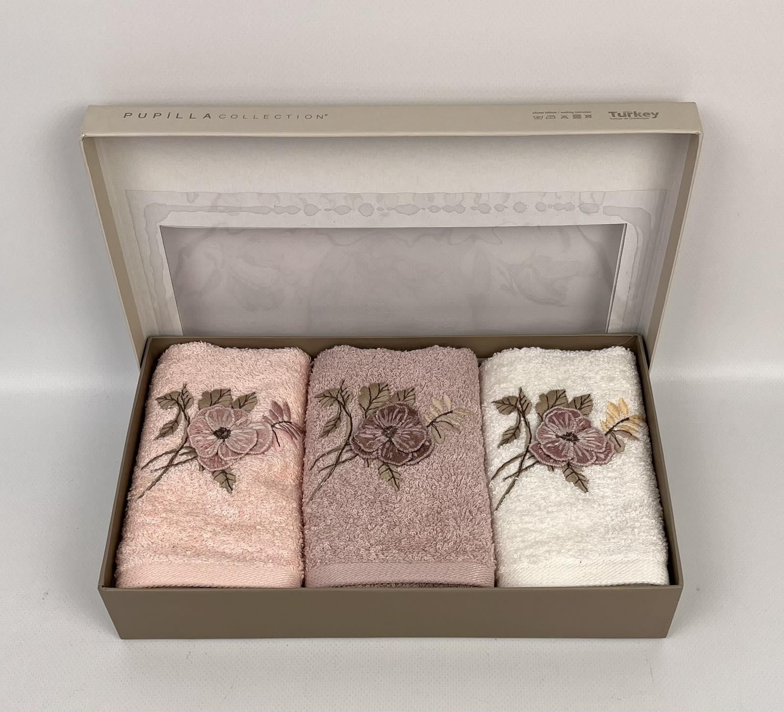 Набор полотенец Pupilla Hayal Model 4 3 шт. 30x50 см Разноцветный (CN29883) - фото 1