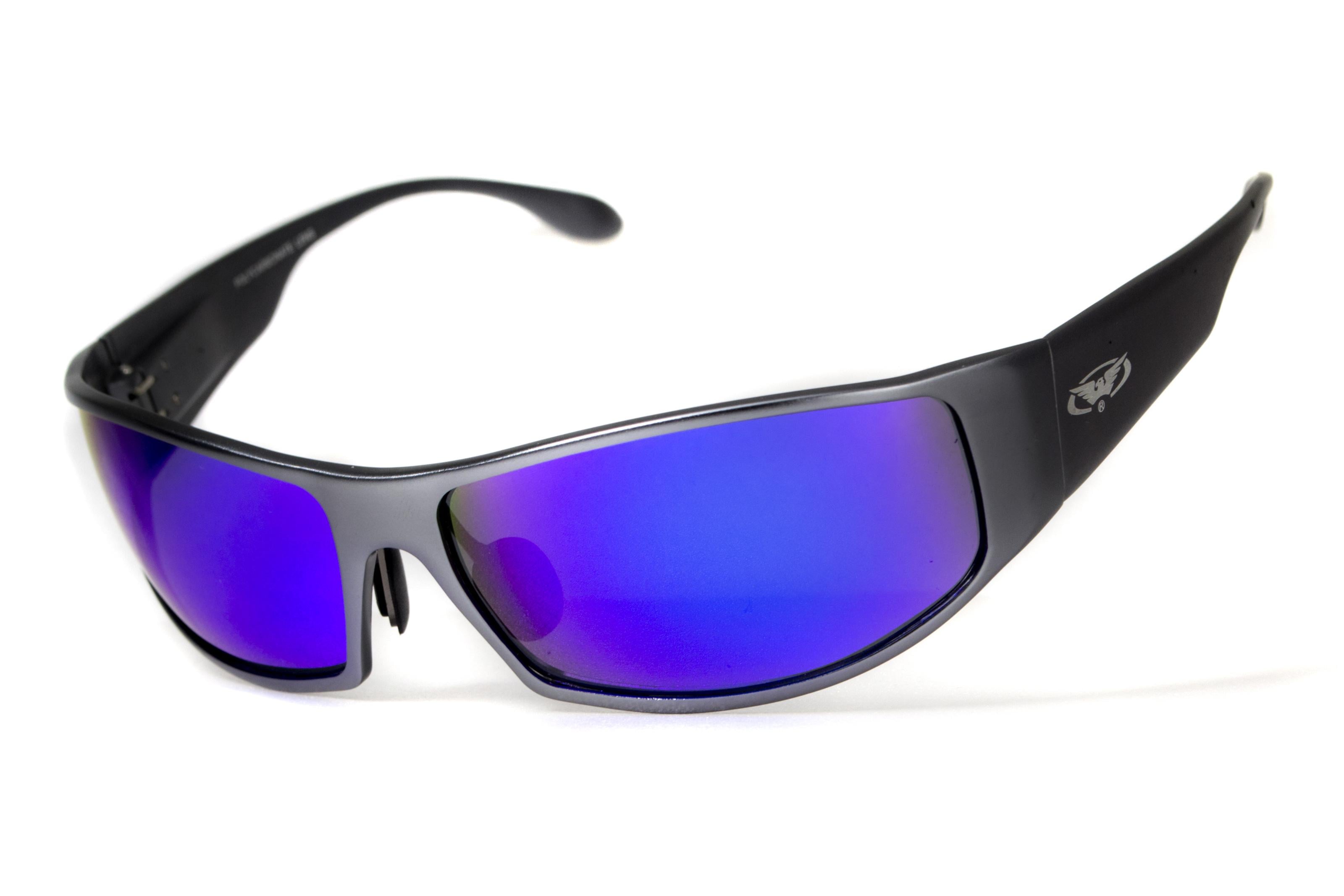 Очки защитные Global Vision BAD-ASS-1 GunMetal Синий