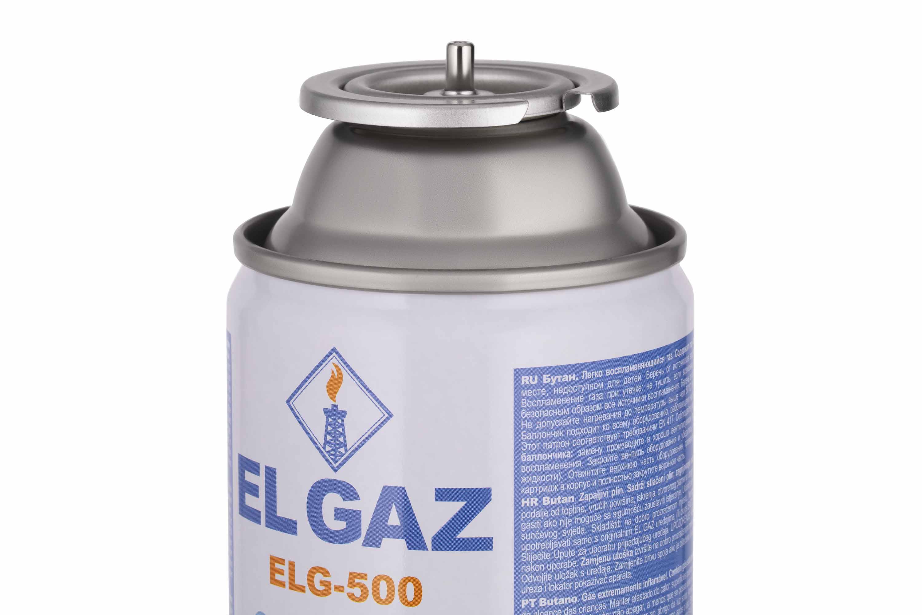 Баллон-картридж газовый EL GAZ ELG-500 цанговый бутан 227 г - фото 3