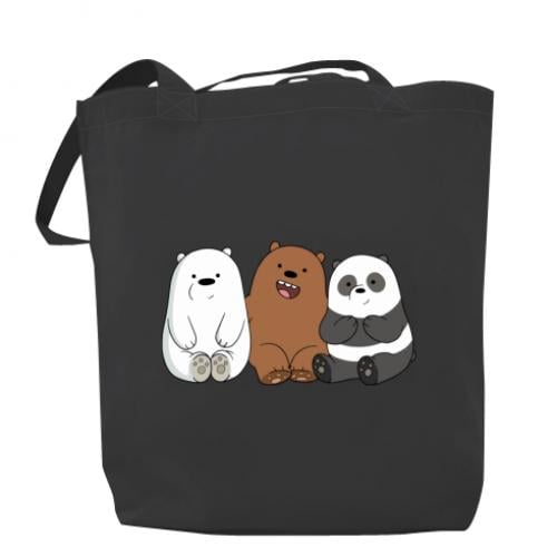 Шоппер We are ordinary bears 37x41 см Темно-серый (3089382-28-91482)