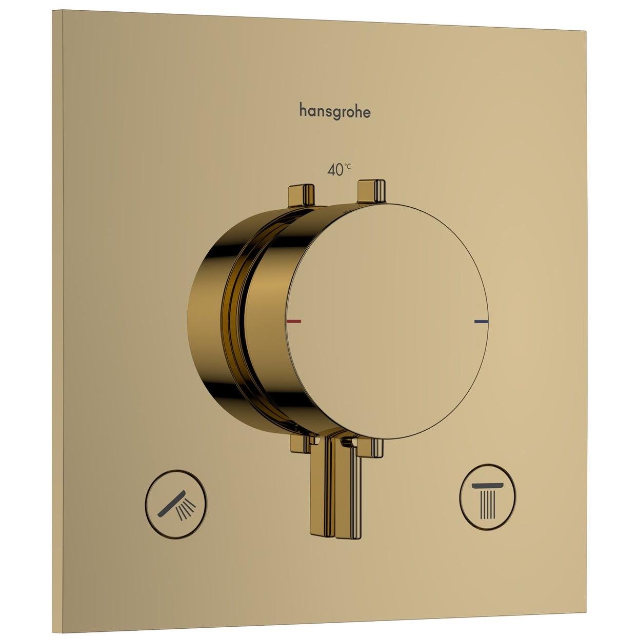 Зовнішня частина змішувача Hansgrohe Ecostat Comfort 33711990 з термостатом Золотий (257624)