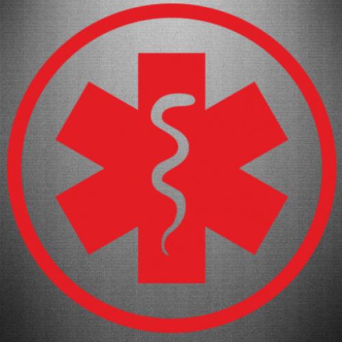 Наклейка Warface Medic 30x30 см Красный (21562533)