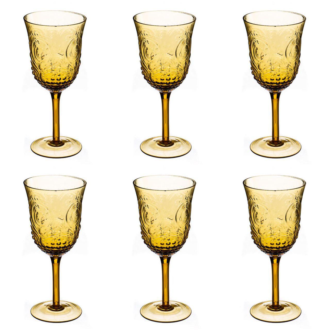 Келихи з візерунком Elisey 001HH/green 380 мл 6 шт. Помаранчевий (118-81-001HH/amber) - фото 1 Келихи з візерунком Elisey 001HH/green 380 мл 6 шт. Помаранчевий (118-81-001HH/amber) - фото 1