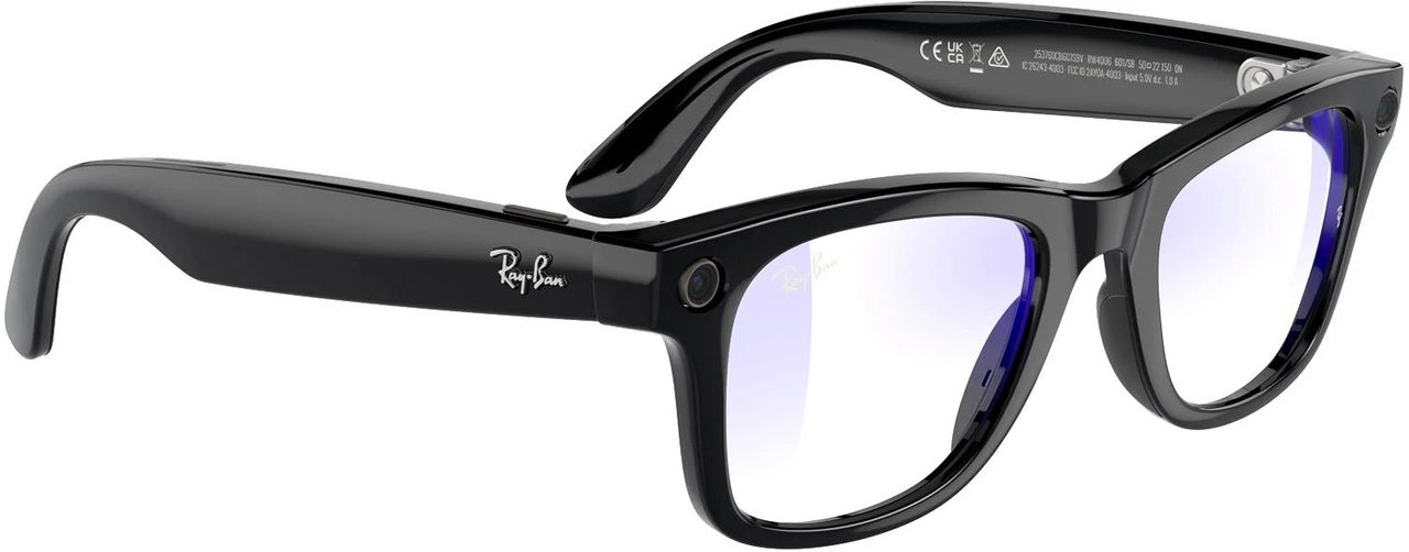 Смарт-окуляри Ray-Ban Meta Wayfarer Shiny Black Frame Clear Lenses RW4006 601/SB 50-22 - фото 2