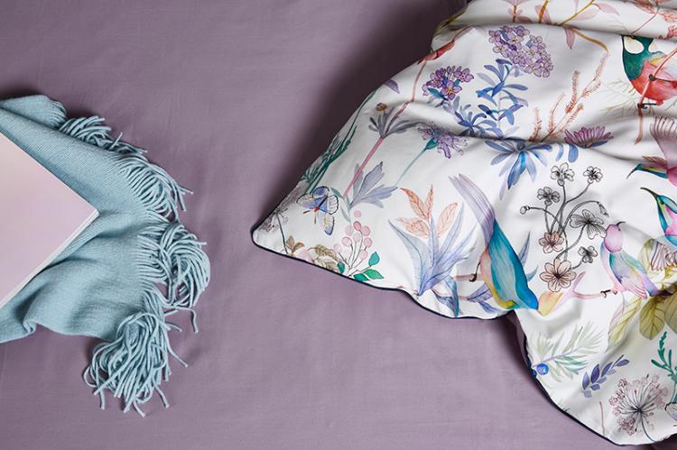 Комплект постільної білизни євро 2 Птахи Фіолетовий - фото 3 Комплект постільної білизни євро 2 Птахи Фіолетовий - фото 3