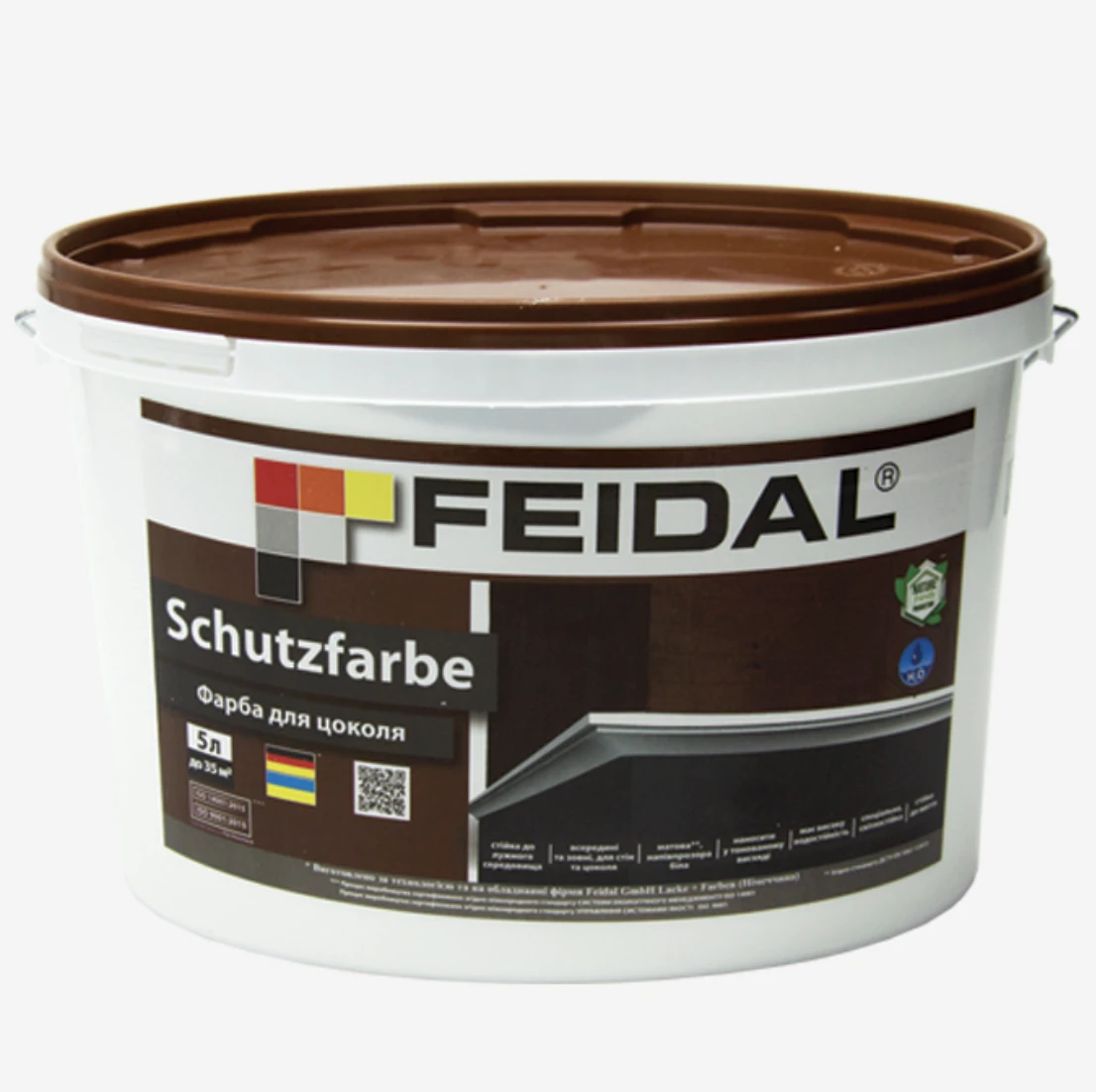 Краска для цоколя Feidal Schutzfarbe 5 л Белый (1886455319)
