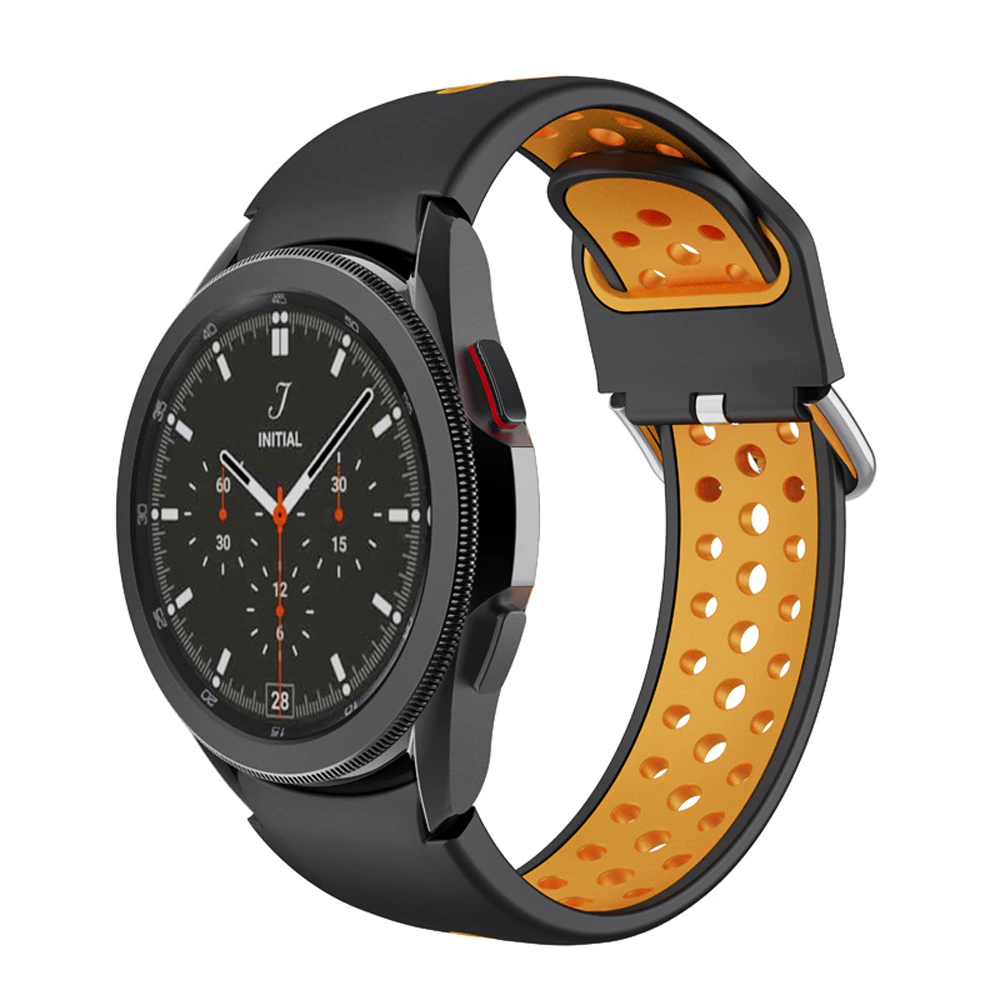 Ремінець силіконовий Watchbands Galaxy Uniq для Samsung Galaxy Watch 6 40/44 мм Чорно-жовтий (EP11-2WB73176987)