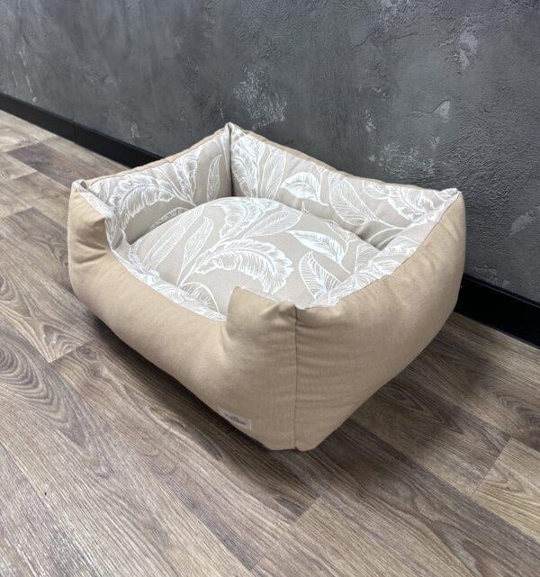 Лежак для котів і собак Comfort Home модель 2 Branch beige 70х50 см