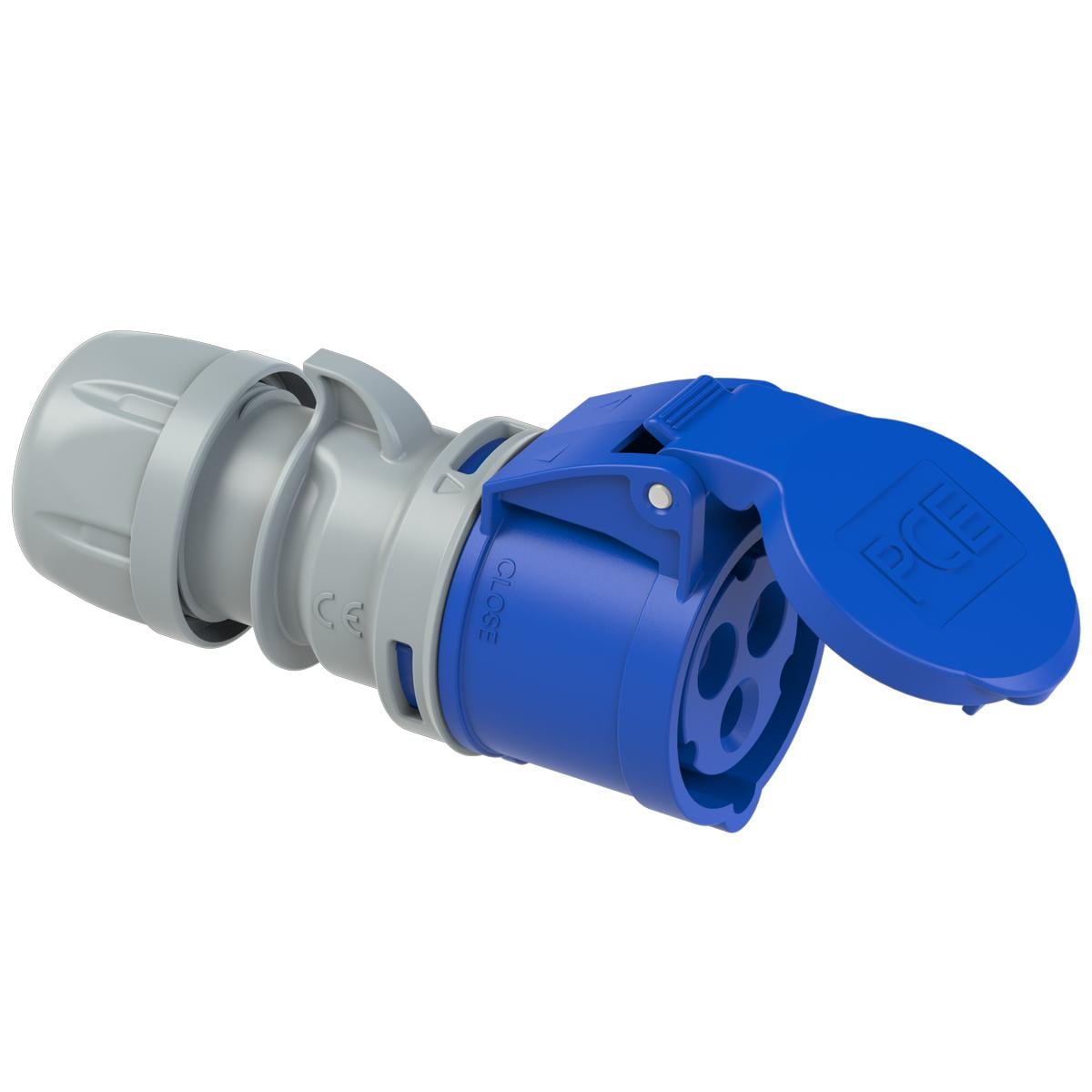 Силова розетка кабельна PCE 1P+N+E IP44 16A 230V (213-6tt)