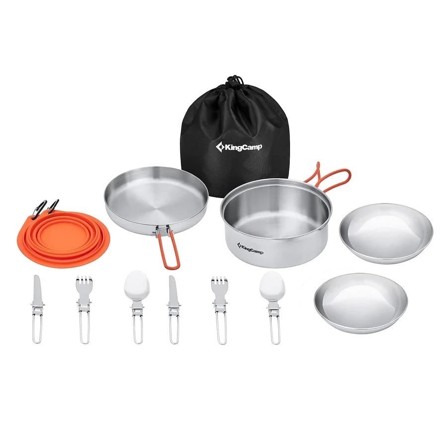 Набор посуды из нержавеющей стали KingCamp Set Pro KA2209 Silver (KA2209_SILVER)